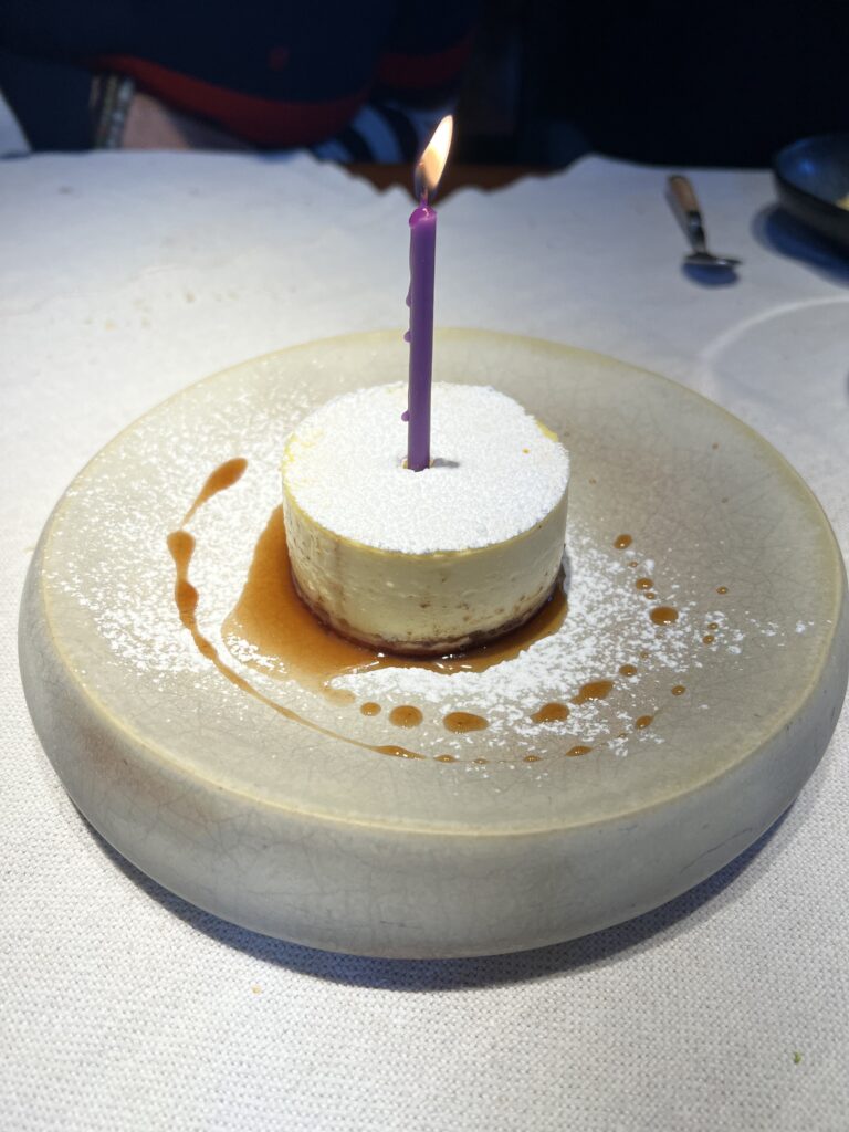 flan de queso en Asador Etxebarri