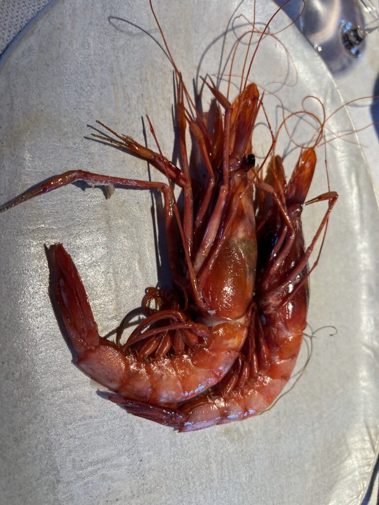 Gamba de Palamós en Asador Etxebarri